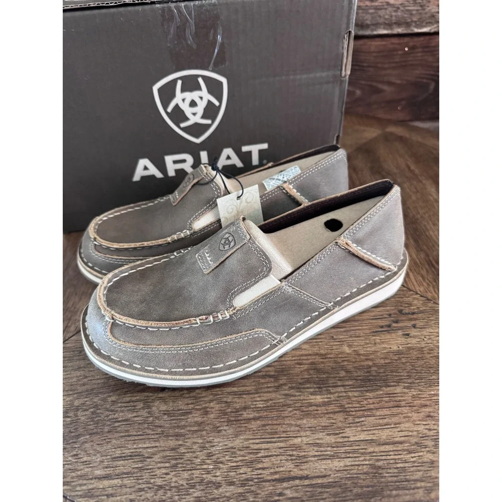 Ariat Cruiser Womens Brown Bomber Leather Slip On Shoes 10023008 Size 7